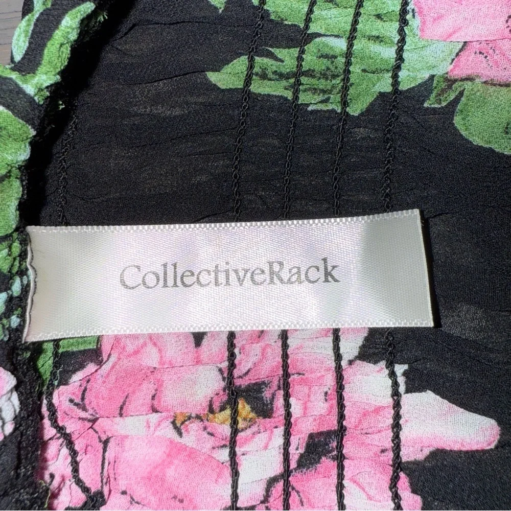 Collective Rack Black and Pink Floral Skirt Set Size Large Women’s
